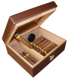 棕色雪茄保湿盒
